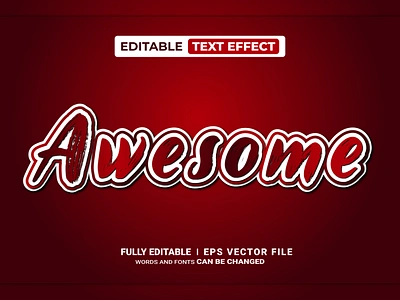 3D Awesome Text Effect 3d awesome best branding creative design designer dexignbuzz dribbble editable graphic design graphic designer illustrator supper text effect trending unique vector