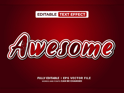 3D Awesome Text Effect 3d awesome best branding creative design designer dexignbuzz dribbble editable graphic design graphic designer illustrator supper text effect trending unique vector