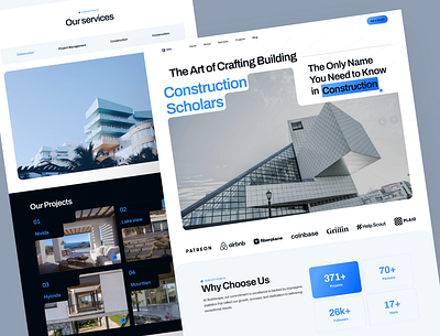 Construction website architecture building construction construction website property real estate uiux user interface web design website