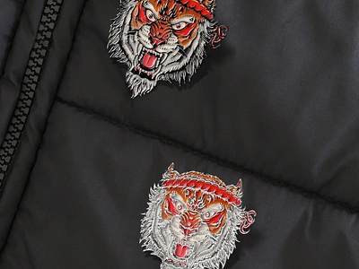 UNYIELD TIGER - ENAMEL PIN APPLICATION art branding design graphic design illustration logo martial arts tactical tiger ui ux vector