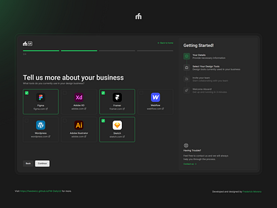 FM Daily UI • Day 23 daily ui fmui get started onboarding ui ux web design