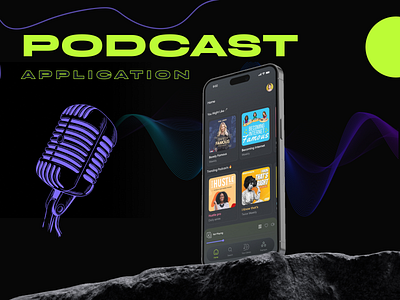 Podcast | Application Design 3d animation branding graphic design logo motion graphics ui