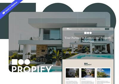 Webflow | Property Management Website branding design figma home page illustration listings logo minimalist design properties property management real estate uxui web design webflow website