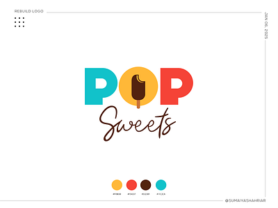 Logo For POP Sweets branding design gradient graphic design identity logo logo design logomark minimalist logo modern modern logo unique logo vector