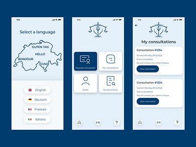 Legal Consultation App UI/UX Design branding design graphic design illustration logo ui ui ux design ui design ux ux design