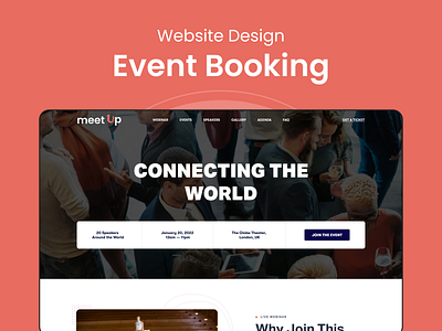 Event booking website UI design booking booking service creative landing page creativity cretaive design event event booking hot event booking minimal design mockup ui ui design ux web ui website