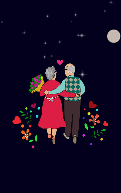 Happy Elderly Couple couple happy elderly couple love valentineday