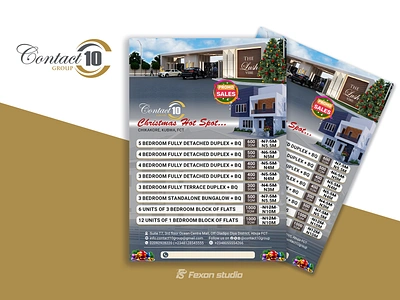 Real Estate Christmas Sales flyer graphic design promo sale real estate