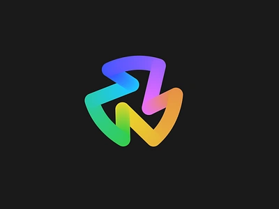 Logo Design 2 for Ai Assistant (Unused for Sale) abstract assist color colorful community connection dark for sale unused buy gradient group interaction mihai dolganiuc design mode mutual people team together virtual