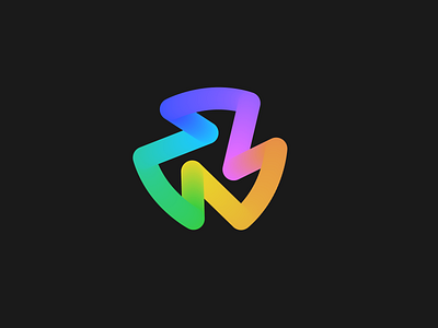 Logo Design 2 for Ai Assistant (Reserved) abstract assist color colorful community connection dark gradient group mihai dolganiuc design mode mutual people team together virtual