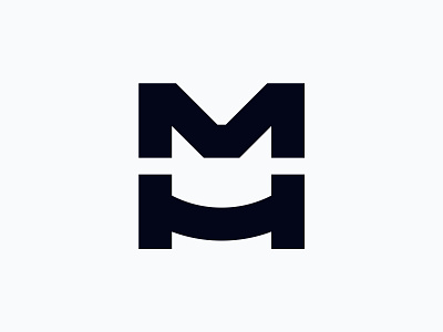 MH bold branding brandmark cat design graphic design identity letter lettermark logo logo design mark modern modern logo monogram negative space simple symbol vector visual design