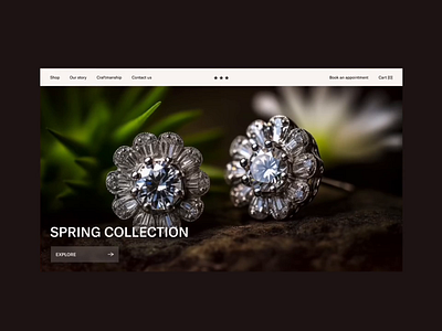 Jewelry e-commerce site design e commerce fashion gallery jewellery jewelry landing luxury shop ui uiux web