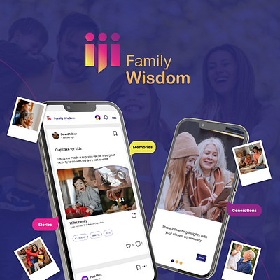 Family Wisdom app appdesign design socialmedia ui ux