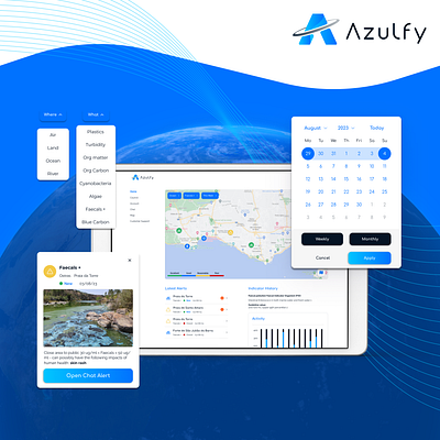 Azulfy chat design map search ui ux webdevelopment