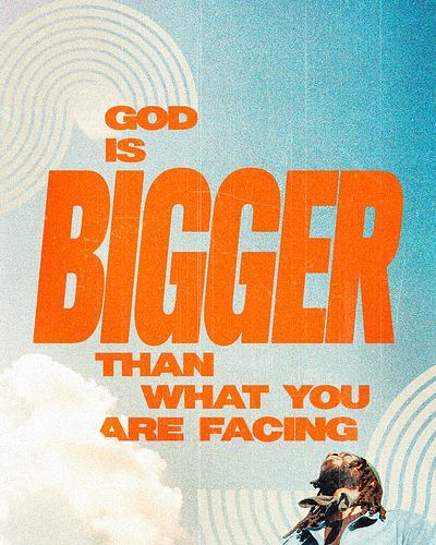 God is bigger | Christian Poster christian