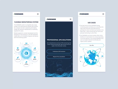 Integrator of GPS solutions animation control of vehicles dark fuel control glow animation glowing effect gps illustration light monitoring tracking transport web design