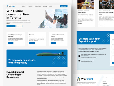 Win Global | Web Design for consulting firm cargo corporate website expansion export graphic design logistics modern web design responsive design trade ui uiux design web design web redesign