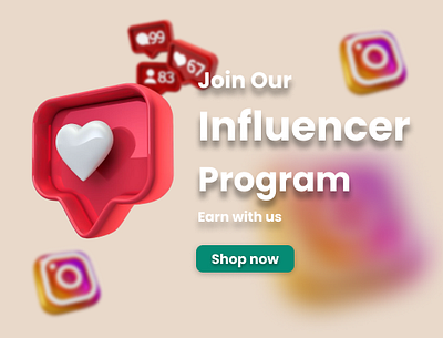 Influencer Banner Section Design adobe banner branding flyer graphic design illustrator