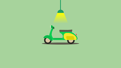 Vespa Flat Art design funny graphic design logo vector vespa