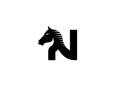 N + Horse Logomark! animal symbol graphic design horse logo illustration logo logo design logomark logotype vector