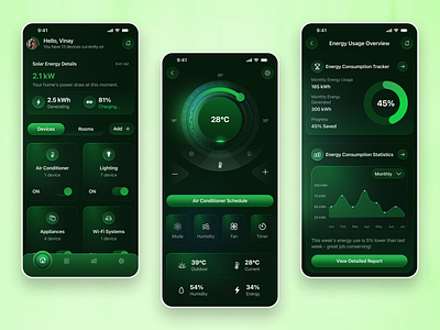 SolarPulse - Turning sunlight into savings app design branding dark theme graphic design solar solar app ui user interface visual design