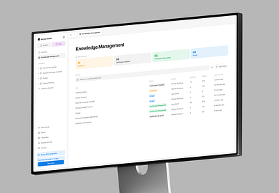 Knowledge Page - Slite Concept Redesign branding card card design clean concept database design desktop design minimal minimalist navbar redesign sidebar slite table table design ui ux web app web app design