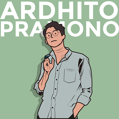 vector flat with a new concept - ardhito pramono aesthetic brand branding design flat art graphic design illustration logo people vector