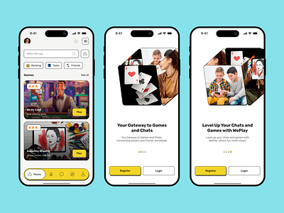 WePlay Game Mobile App Design app app store dashboard design gambling game game store gaming ios mobile mobile game platform ui ux
