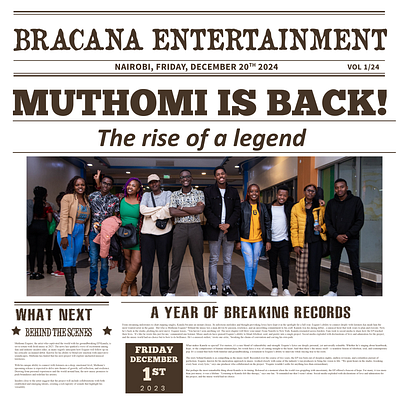 Muthomi Esquire's EP Anniversary artindesign classicstyle creativedesign epanniversary gazetteinspireddesign musicmilestone posterdesign vintageaesthetic