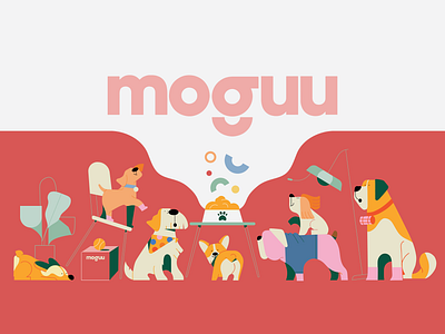 Moguu - Dog Food Branding and Packaging illustrations branding illustration character design dog brand dog brand illustrations dog character dog food dog illustrations dog packaging freelance illustrator packaging illustrations pet illustrations vector illustration