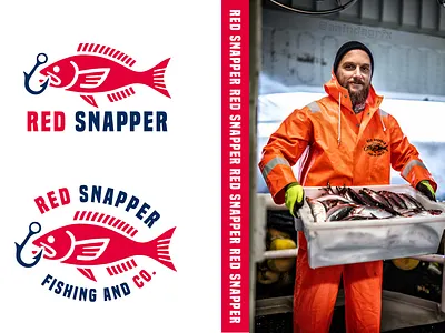 Logo Design For FISHING COMPANY "Red Snapper" brand design