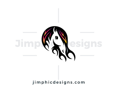 Flaming Horse Logo branding design flame graphic design horse horse logo logo logo design vector