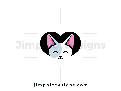 Kitten Love Logo branding cat cat logo cat love design graphic design heart logo logo design love pet pet logo pet love vector