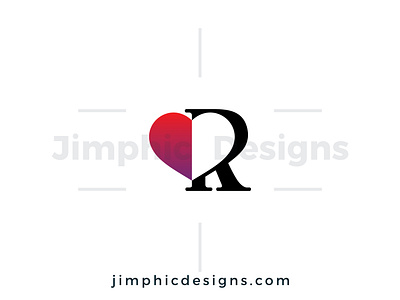 Letter R Heart Logo branding design graphic design heart letter logo logo design vector