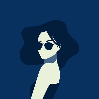 Blue Cloud Illustration Girl motion graphics