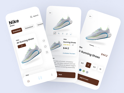 Nike shoe shop app design mobileshop onlineshop shoeappdesign shoesappshop shoesappuidesign uidesign uxdesign