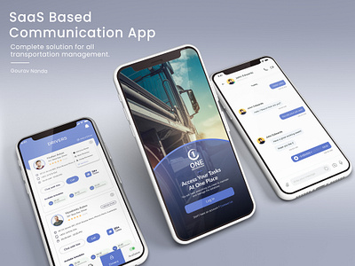 SaaS Based transport communication app for carriers 3d app screens branding figma graphic design logo mobile application mockup photoshop ui ux