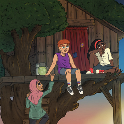 Treehouse with the team art character design design graphic design illustration