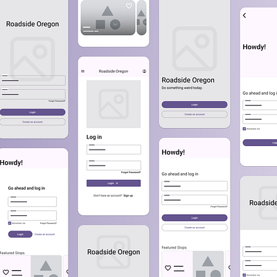 Lo-Fi App Login Screen Wireframes design system figma lo fi log in screen login login screen low fidelity material design 3 product design ui ux design wire frames wireframes