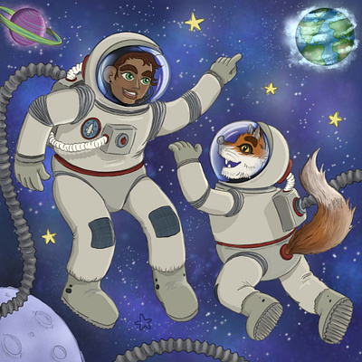 Space Exploration art character design graphic design illustration