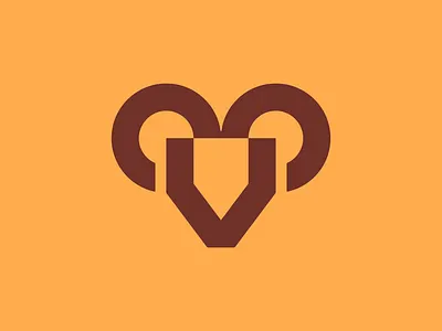 Ram Logomark animal geometric logo goat horns logo design logomark ram sheep