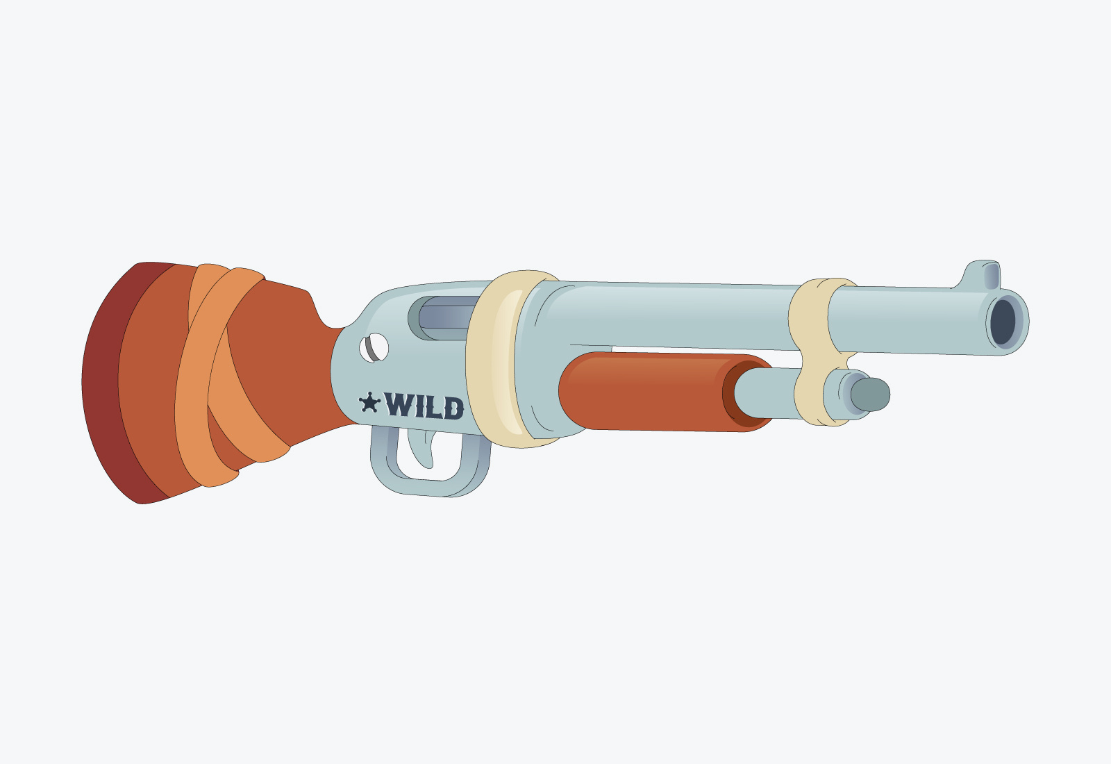 Classic Pump Shotgun illustration vector