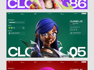 RTFKT — Website Concept art direction avatar btc collectibles dashboard eth fashion gaming interaction layout nft nike opensea profile rtfkt ui webdesign