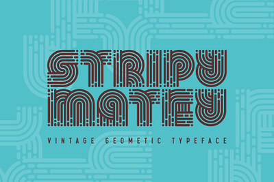 Stripy Matey - Geometric Font alphabet branding design font illustration lettering simple type typeface typography ui