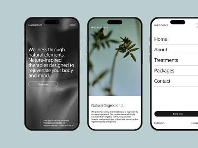 Spa website concept 03 art direction design digital design figma graphic design layout mobile typography ui ux uxui visual design web design webdesign website wellness