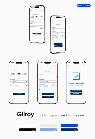 UIX101 - Daily UI #002 - Payment Screen dailyuı design mobiluı payment screen ui user interface ux uıx101