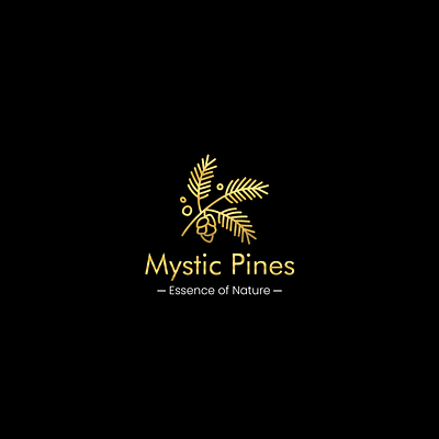 Brand Logo Mystic Pines 3d branding graphic design logo ui