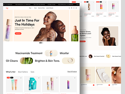 Skin Beauty Landing Page beauty beauty website ecommerce ecommerce landing page landing page shoap skin beauty skin beauty care website