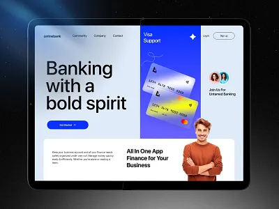 Digital Banking Website Ui Design banking card credit card management crypto finance fintech herosection minimal ui modern ui online banking online finance payments personal finance secure banking website design