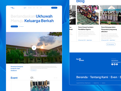 Ayah Hebat - Muslim Parent Community website blue branding clean community community website flat landing page logo minimal minimalis muslim ui uiux ux web design